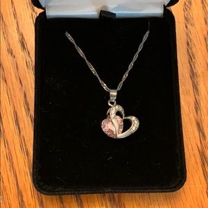 Sterling Silver Double heart necklace